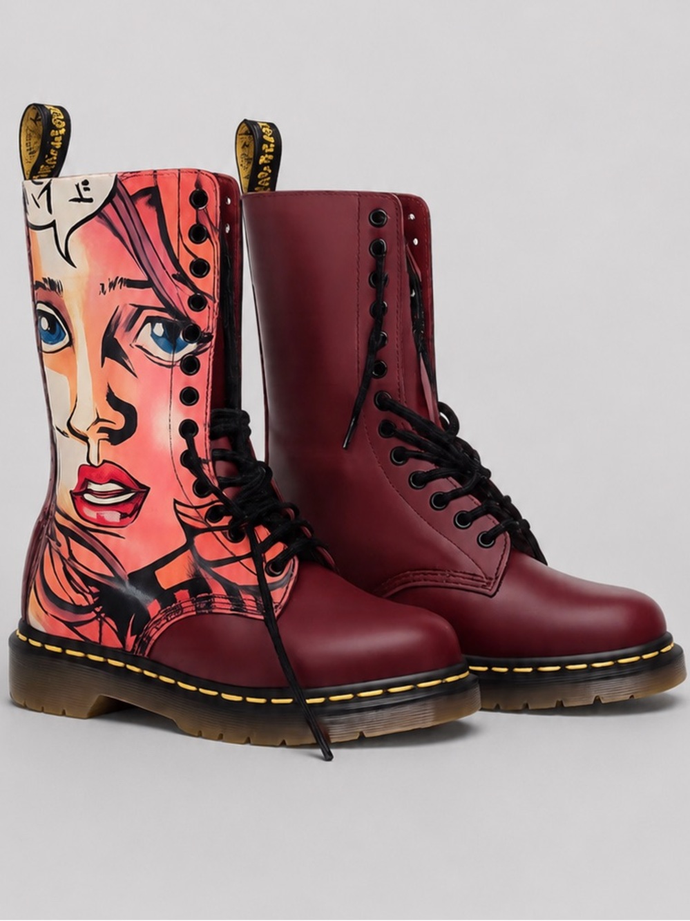 Dr. Martens 1914 Manga Roy Lichtenstein Made In England Women’s size 9 NEW! RARE - Picture 2 of 12